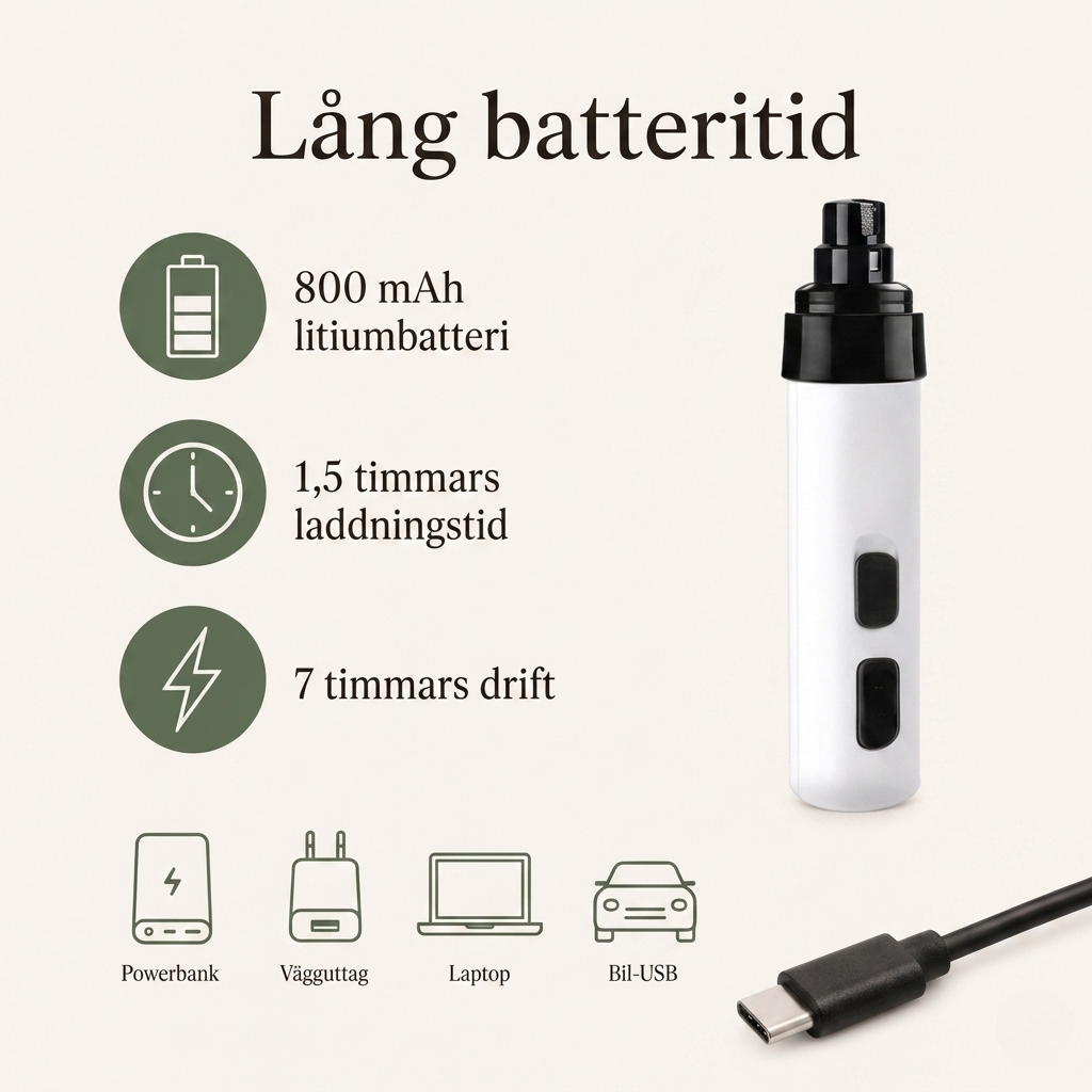Tystgående Nageltrimmer för Husdjur